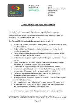 CorDev Ltd - Customer Terms and Conditions