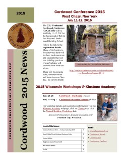 Continental Cordwood Conference 2015