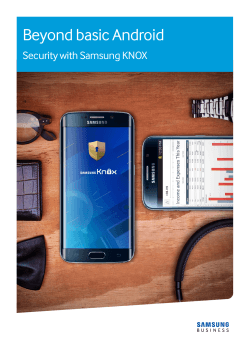 Beyond Basic Android: Security with Samsung KNOX