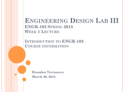 Week 1 Lecture - Drexel College of Engineering