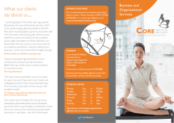 our Business and organisational services leaflet