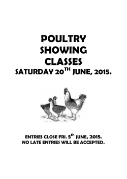 Poultry Schedule 2015