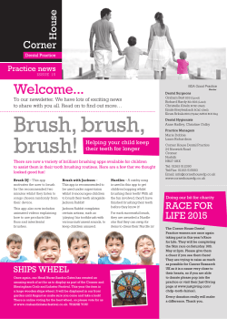 Brush, brush, brush! - Corner House Dental Practice