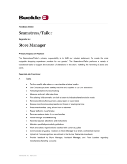 Seamstress_Tailor Job Description
