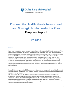 Community Health Needs Assessment and