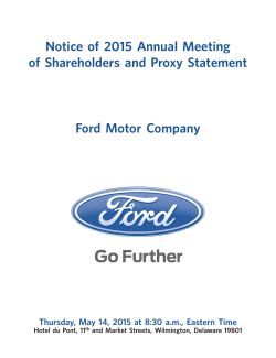 Ford Motor Proxy