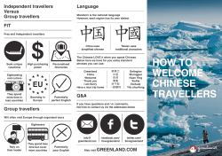 HOW TO WELCOME CHINESE TRAVELLERS