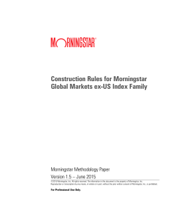 Construction Rules for Morningstar Global Markets ex