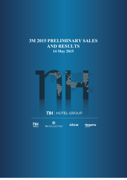 3M 2015 PRELIMINARY SALES AND RESULTS