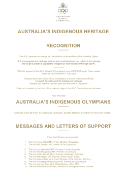 READ the Indigenous Information pack provided to all AGM attendees