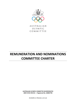 remuneration and nominations committee charter