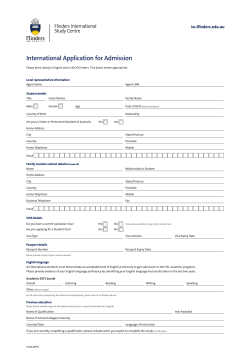 International Application for Admission