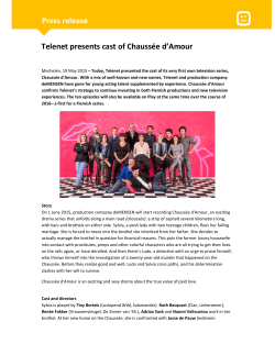 Press release Telenet presents cast of ChaussÃ©e d`Amour