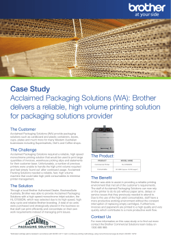 Case Study Acclaimed Packaging Solutions (WA