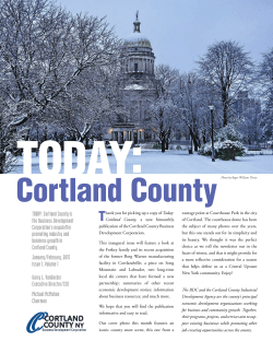 Today: Cortland Countyâ¦ January/February 2015