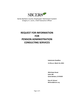 request for information for pension administration consulting services