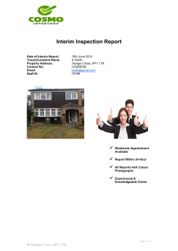 INTERIM INSPECTION REPORT