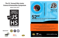 The 52nd Annual Ohio Junior Science & Humanities Symposium