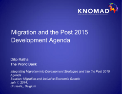 Ratha Migration and post 2015