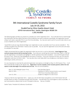 9th International Costello Syndrome Family Forum