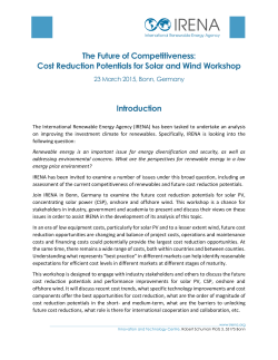 The Future of Competitiveness: Cost Reduction Potentials for Solar