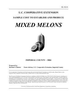 MIXED MELONS - the University of California, Davis