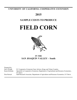 2015 Sample Costs to Produce Field Corn in the San Joaquin Valley