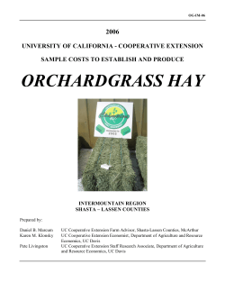 Orchardgrass Hay  - the University of California, Davis