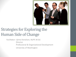 Strategies for Exploring the Human Side of Change â Presenter