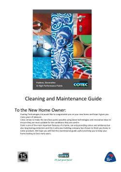 Cleaning and Maintenance Guide