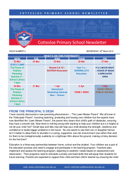 Newsletter 18.3.15 - Cottesloe Primary School