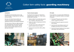 Cotton farm safety facts: guarding machinery