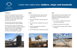 Cotton farm safety facts: ladders, steps and handrails