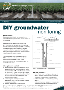 DIY groundwater