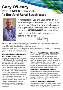 independent - Councillor Gary O`Leary