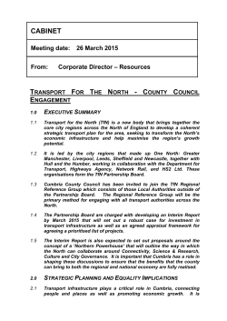 Transport for the North - County Council Engagement PDF 122 KB