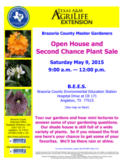 Open House and Second Chance Plant Sale