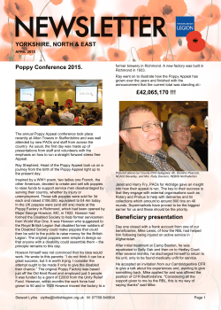 YORKSHIRE, NORTH & EAST Poppy Conference 2015. Â£42065170