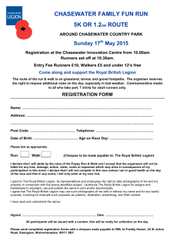 CHASEWATER FAMILY FUN RUN 5K OR 1.2KM ROUTE