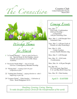 March 2015 The Connection - Country Club UMC â Brookside
