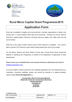 Application Form - County Down Rural Community Network