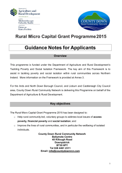 Guidance Notes for Applicants - County Down Rural Community