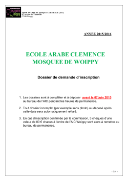 annee 2015/2016 - Cours Arabe ClÃ©mence
