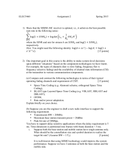 ELEC5460 Assignment 2 Spring 2015 1) Show that the MMSE