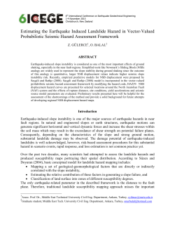 Estimating the Earthquake Induced Landslide Hazard in Vector