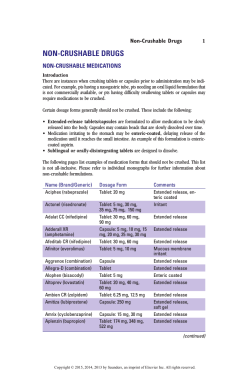 NON-CRUSHABLE DRUGS