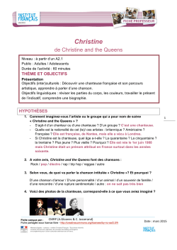 Christine - la page des profs de l`institut francais de madrid