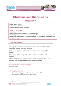 Christine and the Queens Biographie - la page des profs de l`institut