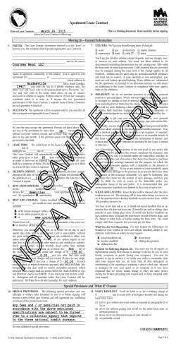 Apartment Lease Contract