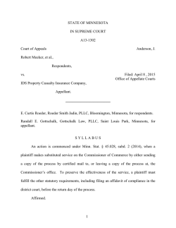 1 STATE OF MINNESOTA IN SUPREME COURT A13